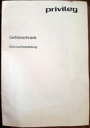 Gebrauchsanleitung privileg - gebrauchsanleitung,