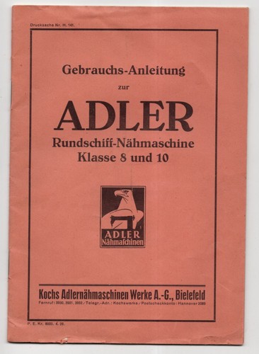 Gebrauchsanleitung adler - gebrauchsanleitung,