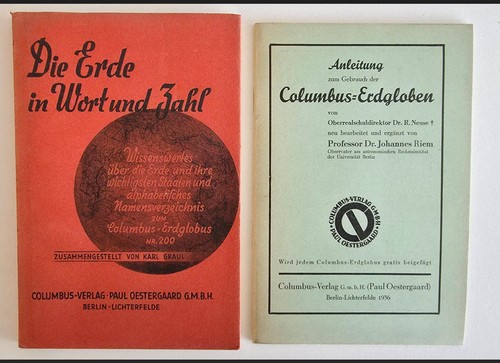 1936 columbus erdgloben - 2x,