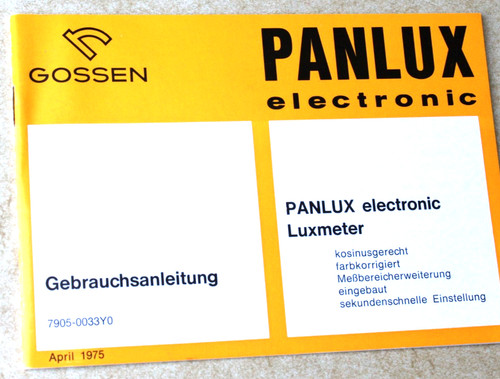 Gossen panlux electronic - gossen,