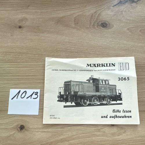 Gebrauchsanleitung märklin - gebrauchsanleitung, ho