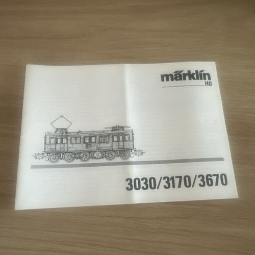 Märklin gebrauchsanleitung - ho,