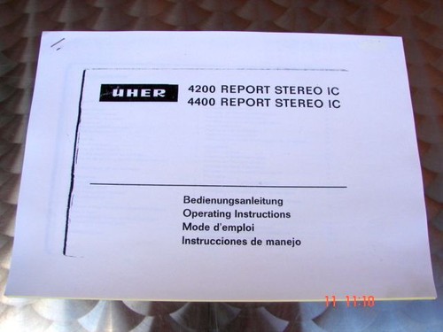 Uher gebrauchsanleitung für - gebrauchsanleitung,