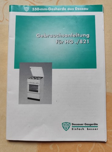 Gebrauchsanleitung gasherd - gebrauchsanleitung,