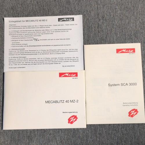 Metz mecablitz sca 3000 - mecablitz,